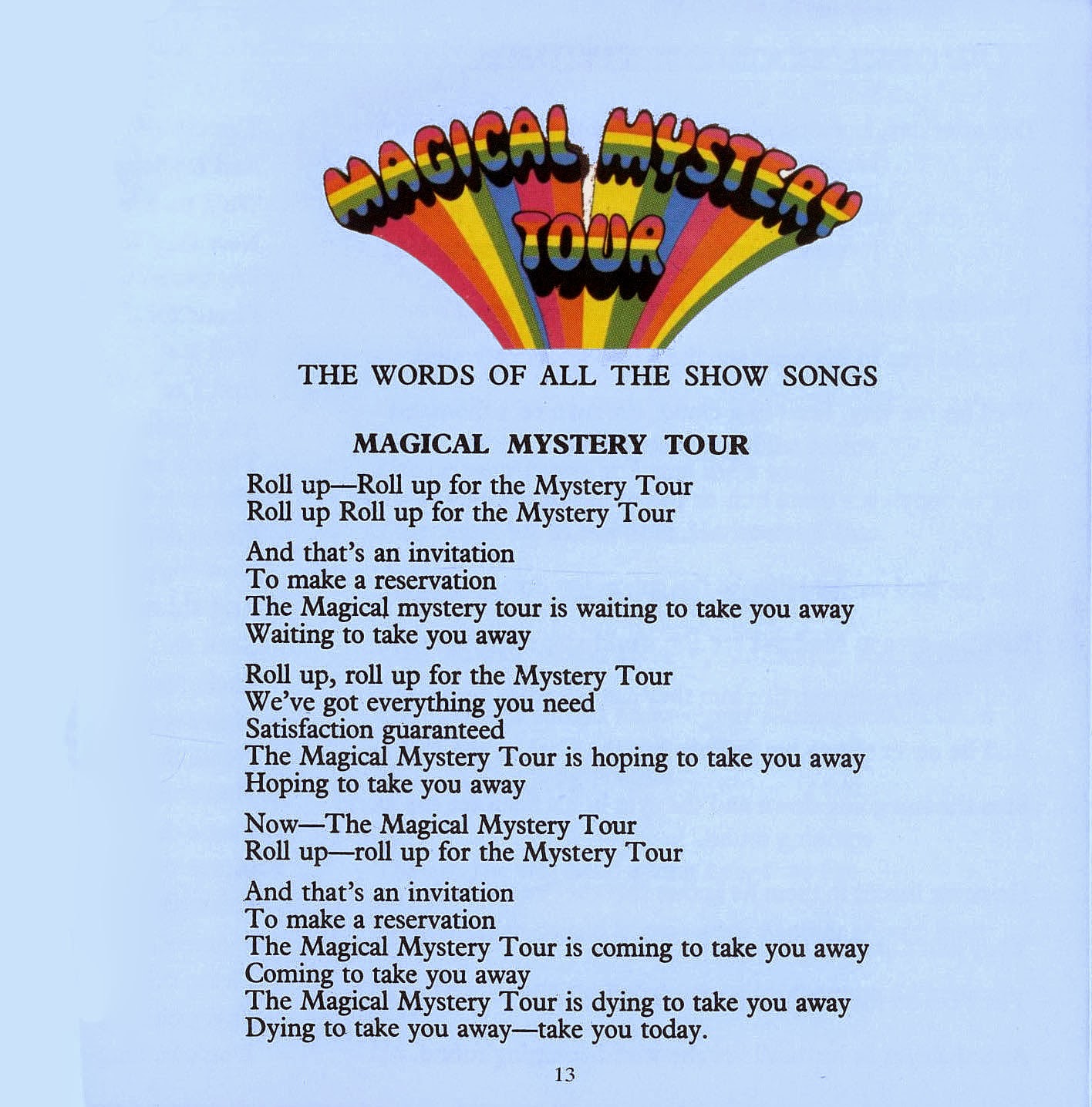 beatles magical mystery tour booklet pdf